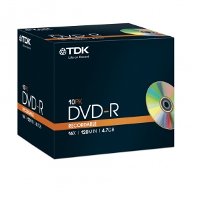 DVD-R TDK 4.7 GB írható 16x normál tok