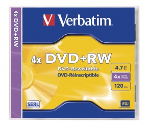 DVD-RW Verbatim 4.7 GB újraírható 4x normál tok