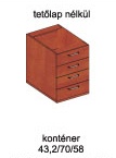 Irattartó konténer Kwantum-308 KNK04-308 körte-konyak 43.2/70/58 cm