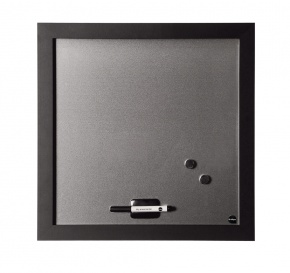 Mágnestábla Bi-Office Black Shadow fakeretes 45x45 cm ezüst/fekete