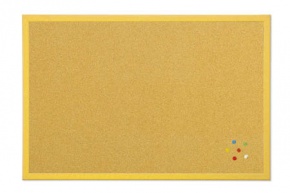 Parafatábla Bi-Office fakeretes 40x60 cm sárga