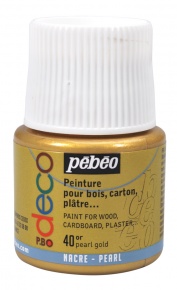 Kreatív akrilfesték Pébéo Deco gyöngyház 45 ml arany