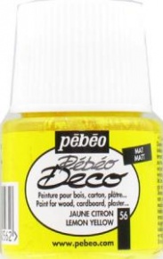 Kreatív akrilfesték Pébéo Deco matt 45 ml citrom