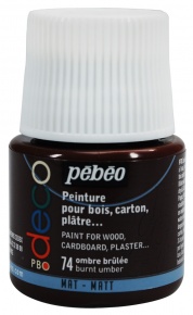 Kreatív akrilfesték Pébéo Deco matt 45 ml égetett umbra