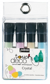 Kreatív festék Pébéo Touch 30 ml 4 db-os klt. kristály színek