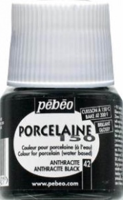 Kreatív porcelánfesték Pébéo Porcaline 150 égethető 45 ml antracit
