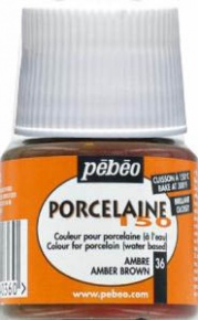Kreatív porcelánfesték Pébéo Porcaline 150 égethető 45 ml borostyán