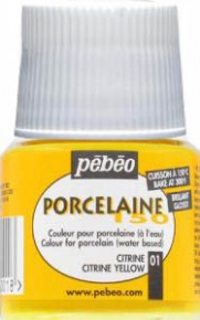 Kreatív porcelánfesték Pébéo Porcaline 150 égethető 45 ml citromsárga