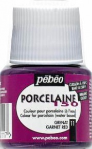 Kreatív porcelánfesték Pébéo Porcaline 150 égethető 45 ml gránátvörös