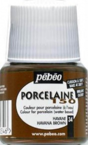 Kreatív porcelánfesték Pébéo Porcaline 150 égethető 45 ml havannabarna
