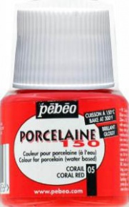 Kreatív porcelánfesték Pébéo Porcaline 150 égethető 45 ml korall