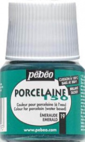 Kreatív porcelánfesték Pébéo Porcaline 150 égethető 45 ml smaragdzöld