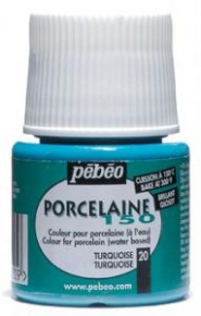 Kreatív porcelánfesték Pébéo Porcaline 150 égethető 45 ml türkiz