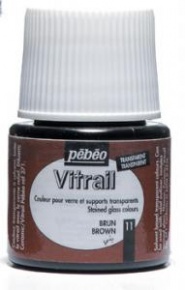 Kreatív üvegfesték Pébéo Vitrail oldószeres 45 ml barna