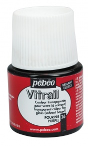 Kreatív üvegfesték Pébéo Vitrail oldószeres 45 ml bíborvörös