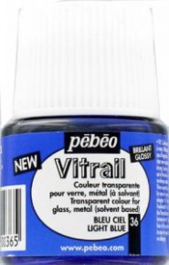 Kreatív üvegfesték Pébéo Vitrail oldószeres 45 ml égkék