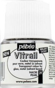 Kreatív üvegfesték Pébéo Vitrail oldószeres 45 ml gyöngyház