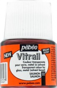 Kreatív üvegfesték Pébéo Vitrail oldószeres 45 ml lazac