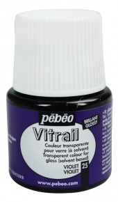 Kreatív üvegfesték Pébéo Vitrail oldószeres 45 ml lila