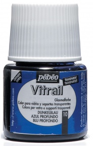 Kreatív üvegfesték Pébéo Vitrail oldószeres 45 ml mélykék