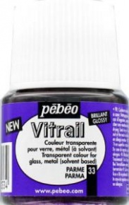Kreatív üvegfesték Pébéo Vitrail oldószeres 45 ml parmailila