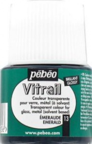 Kreatív üvegfesték Pébéo Vitrail oldószeres 45 ml smaragdzöld