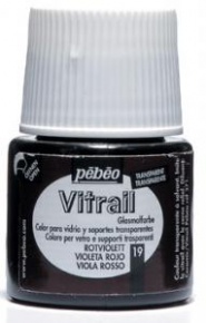 Kreatív üvegfesték Pébéo Vitrail oldószeres 45 ml padlizsán