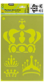 Kreatív stencil forma Pébéo öntapadós kicsi 20x30 cm korona