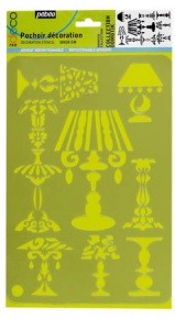 Kreatív stencil forma Pébéo öntapadós kicsi 20x30 cm lámpák