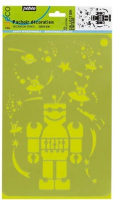 Kreatív stencil forma Pébéo öntapadós kicsi 20x30 cm robot