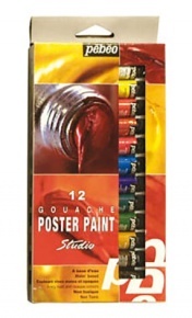 Művészeti tempera Pébéo Studio qouache 12 ml 12 db-os klt.